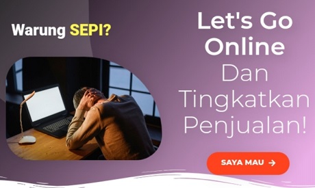 warung sepi pengunjung let's go online