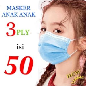 paket resller masker anak 3 ply biasa 24 box